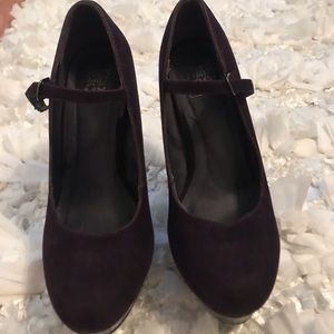 Dark purple high heels